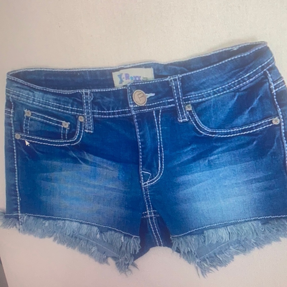 X-Roxx Denim Stretch Row Hem Shorts